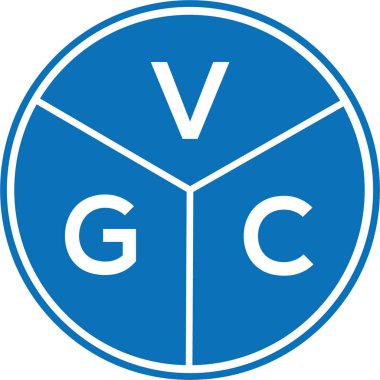 Beyaz arkaplanda VGC harf logosu tasarımı. VGC yaratıcı harflerin baş harfleri logo kavramı. VGC harf tasarımı.