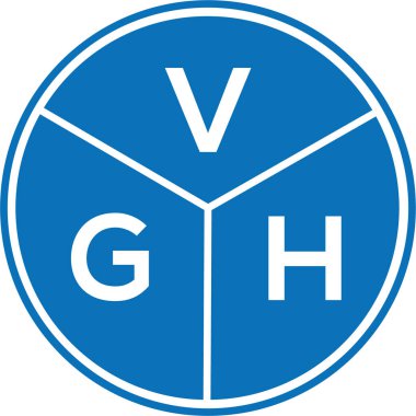 Beyaz arka planda VGH harf logosu tasarımı. VGH yaratıcı harflerin baş harfleri logo konsepti. VGH harf tasarımı.