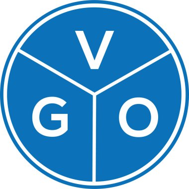 Beyaz arka planda VGO harf logosu tasarımı. VGO yaratıcı harfler logosu konsepti. VGO harf tasarımı.