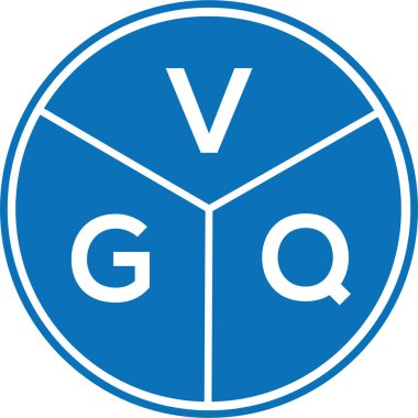 Beyaz arka planda VGQ harf logosu tasarımı. VGQ yaratıcı harflerin baş harfleri logo kavramı. VGQ harf tasarımı.