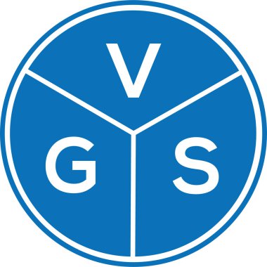 Beyaz arka planda VGS mektup logosu tasarımı. VGS yaratıcı harfler logosu konsepti. VGS harf tasarımı.