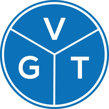 Beyaz arkaplanda VGT harf logosu tasarımı. VGT yaratıcı harf logosu konsepti. VGT harf tasarımı.