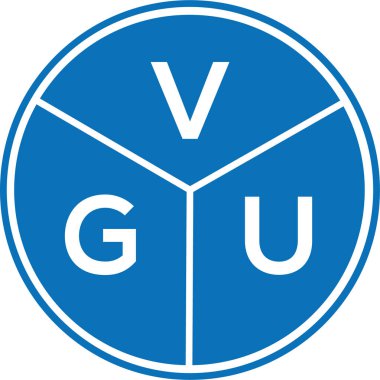 Beyaz arka planda VGU harf logosu tasarımı. VGU yaratıcı harf logosu konsepti. VGU harf tasarımı.