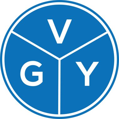 Beyaz arka planda VGY harf logosu tasarımı. VGY yaratıcı harflerin baş harfleri logo kavramı. VGY harf tasarımı.