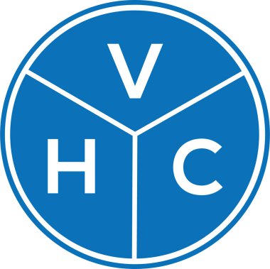 Beyaz arkaplanda VHC harf logosu tasarımı. VHC yaratıcı harflerin baş harfleri logo kavramı. VHC harf tasarımı.