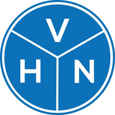 Beyaz arkaplanda VHN harf logosu tasarımı. VHN yaratıcı harflerin baş harfleri logo kavramı. VHN harf tasarımı.