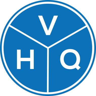 Beyaz arka planda VHQ harf logosu tasarımı. VHQ yaratıcı harflerin baş harfleri logo kavramı. VHQ harf tasarımı.