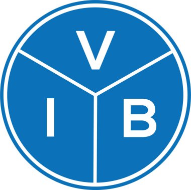 Beyaz arka planda VIB harfli logo tasarımı. VIB yaratıcı harflerin baş harfleri logo konsepti. VIB harf tasarımı.