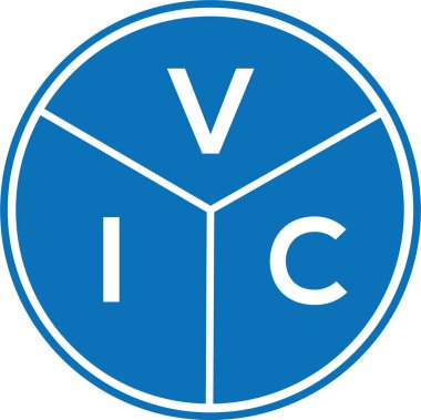 Beyaz arka planda VIC harf logosu tasarımı. VIP yaratıcı harflerin baş harfleri logo konsepti. VIC harf tasarımı.