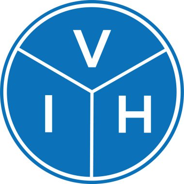 Beyaz arka planda VIH harf logosu tasarımı. Vic yaratıcı harflerin baş harfleri logo konsepti. VIH harf tasarımı.