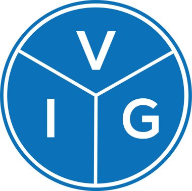 Beyaz arka planda VİG harf logosu tasarımı. VIG yaratıcı harflerin baş harfleri logo konsepti. VIG harf tasarımı.