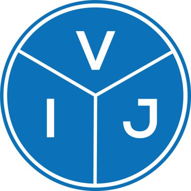 Beyaz arka planda VlJ harf logosu tasarımı. VIJ yaratıcı harflerin baş harfleri logo konsepti. VIJ harf tasarımı.