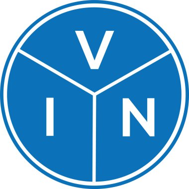 Beyaz arka planda VIN harf logosu tasarımı. VIN yaratıcı harf logosu konsepti. VIN harf tasarımı.