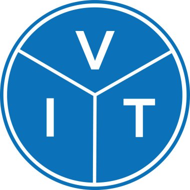 Beyaz arka planda VIT mektup logosu tasarımı. VIT yaratıcı harf logosu konsepti. VIT harf tasarımı.