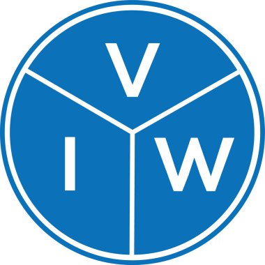 Beyaz arka planda VIW harfli logo tasarımı. VIW yaratıcı harflerin baş harfleri logo kavramı. VIW harf tasarımı.