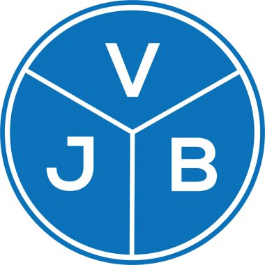 Beyaz arka planda VJB harf logosu tasarımı. VJB yaratıcı harflerin baş harfleri logo kavramı. VJB harf tasarımı.