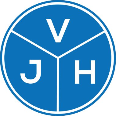 Beyaz arka planda VJH harf logosu tasarımı. VJH yaratıcı harflerin baş harfleri logo kavramı. VJH harf tasarımı.