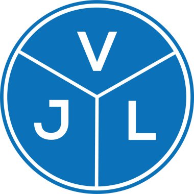 Beyaz arkaplanda VJL harf logosu tasarımı. VJL yaratıcı harflerin baş harfleri logo kavramı. VJL harf tasarımı.