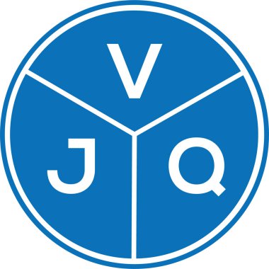 Beyaz arka planda VJQ harf logosu tasarımı. VJQ yaratıcı harflerin baş harfleri logo kavramı. VJQ harf tasarımı.