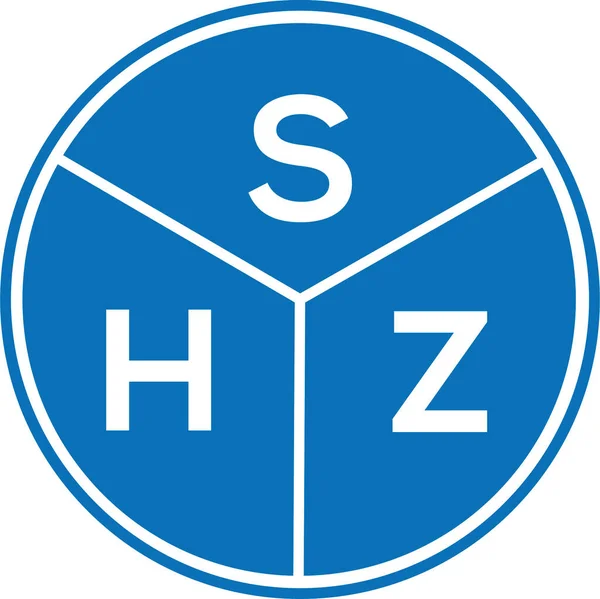 Shz Písmeno Logo Design Bílém Pozadí Shz Kreativní Iniciály Koncept — Stockový vektor