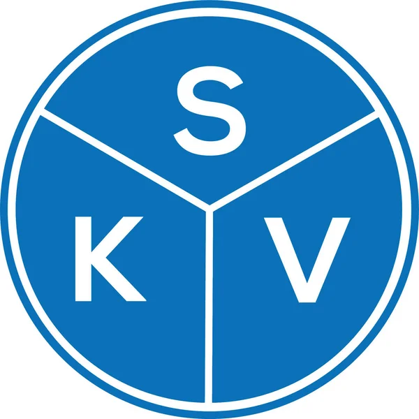 Diseño Del Logotipo Letra Skv Sobre Fondo Blanco Skv Iniciales — Archivo Imágenes Vectoriales