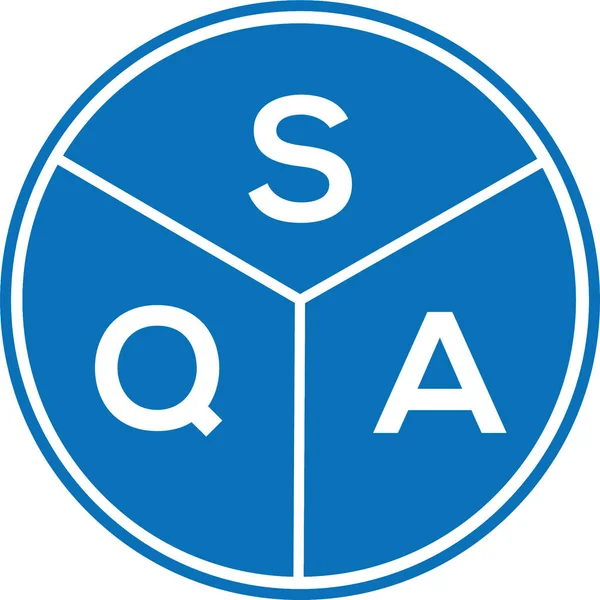Sqa Letter Logo Design White Background Sqa Creative Initials Letter — Stock Vector