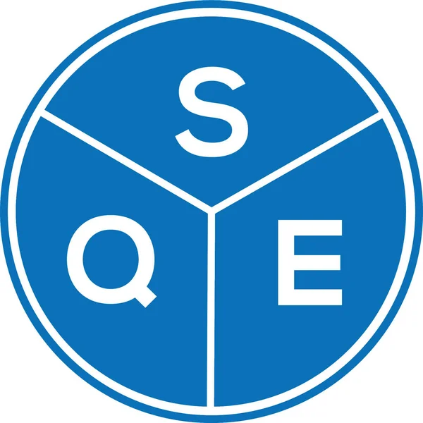 Sqe Design Logotipo Carta Fundo Branco Sqe Iniciais Criativas Conceito —  Vetores de Stock