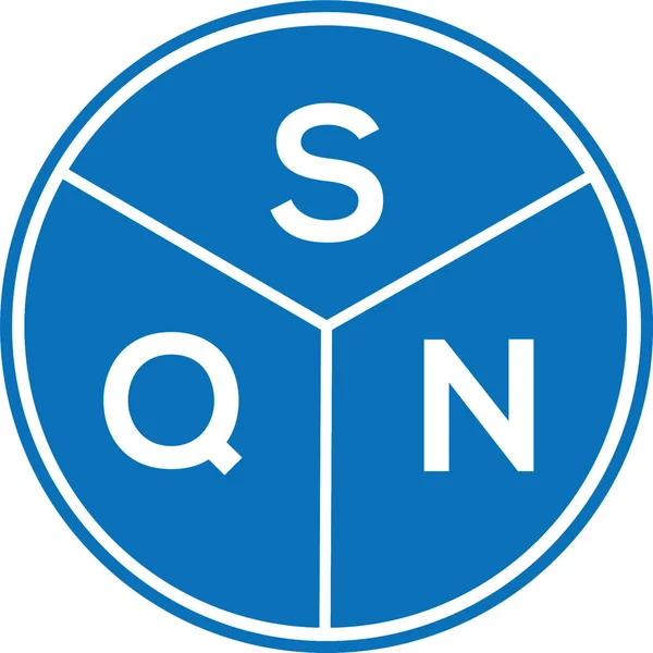 Projekt Logo Litery Sqn Białym Tle Sqn Kreatywne Inicjały Koncepcja — Wektor stockowy