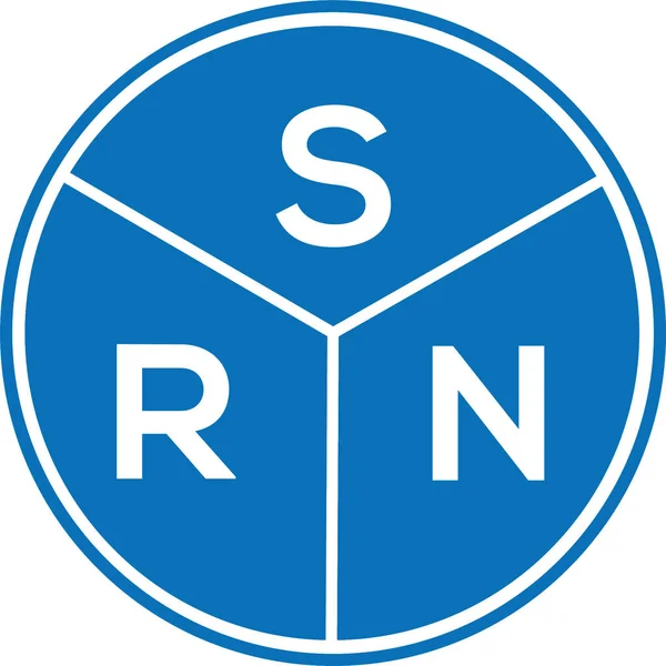 Srn Letter Logo Design White Background Srn Creative Initials Letter — Stock Vector