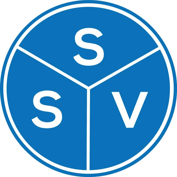 Diseño Del Logotipo Letra Ssv Sobre Fondo Blanco Ssv Iniciales — Vector de stock