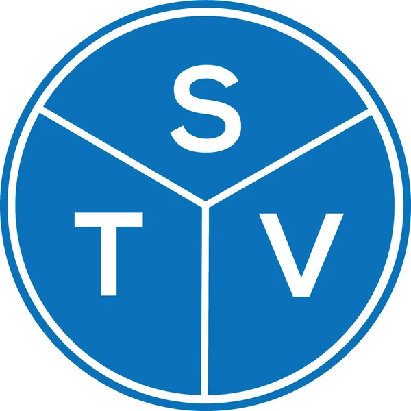 Diseño Del Logotipo Letra Stv Sobre Fondo Blanco Stv Iniciales — Vector de stock