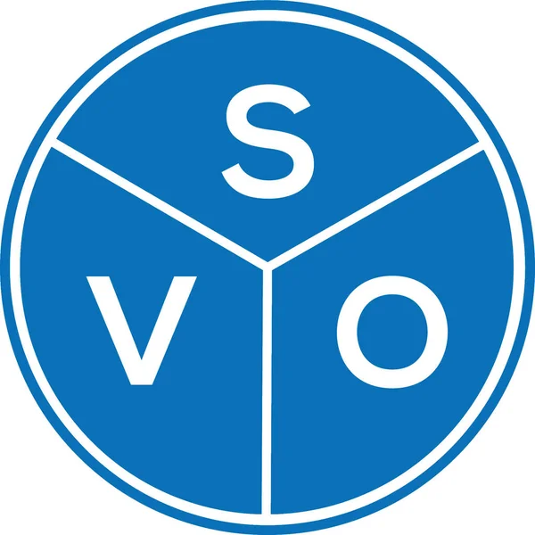 Diseño Del Logotipo Letra Svo Sobre Fondo Blanco Svo Iniciales — Archivo Imágenes Vectoriales