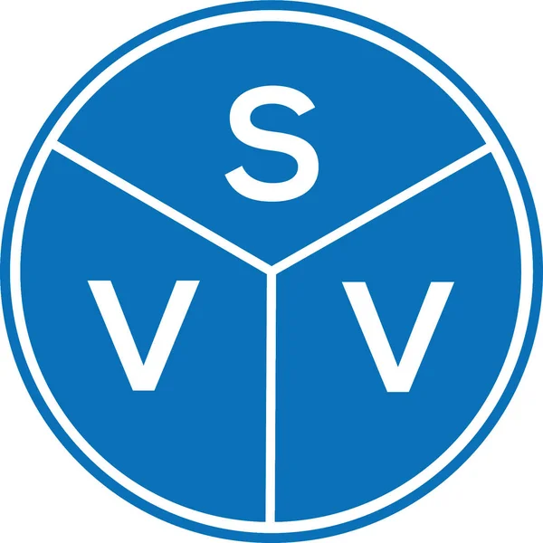 Diseño Del Logotipo Letra Svv Sobre Fondo Blanco Svv Iniciales — Vector de stock