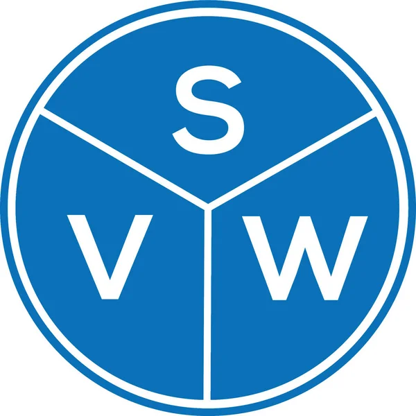 Diseño Del Logotipo Letra Svw Sobre Fondo Blanco Svw Iniciales — Vector de stock