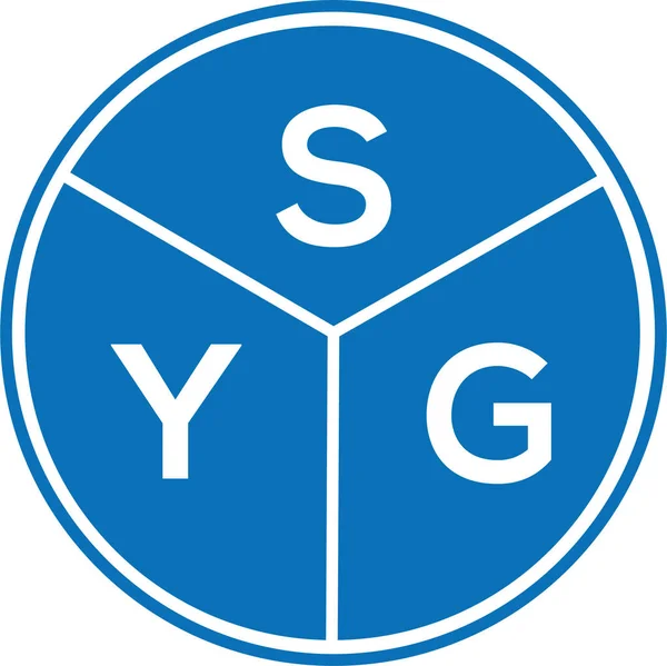 Projeto Logotipo Carta Syg Fundo Branco Syg Iniciais Criativas Conceito — Vetor de Stock