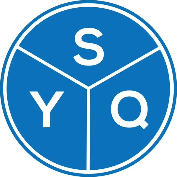 Syq Letter Logo Design White Background Syq Creative Initials Letter — Stock Vector