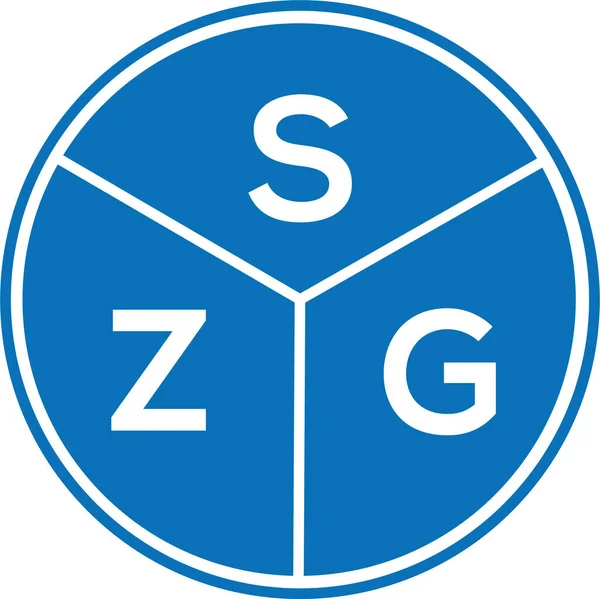 Szg Schriftzug Logo Design Auf Weißem Hintergrund Szg Kreative Initialen — Stockvektor