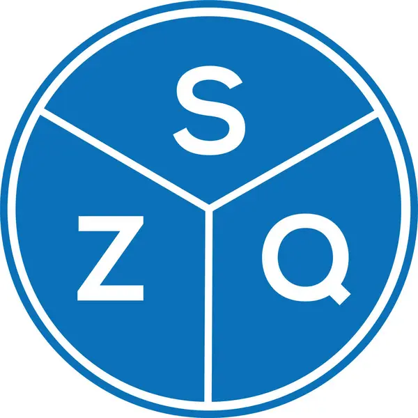 Szq Písmeno Logo Design Bílém Pozadí Szq Kreativní Iniciály Koncept — Stockový vektor