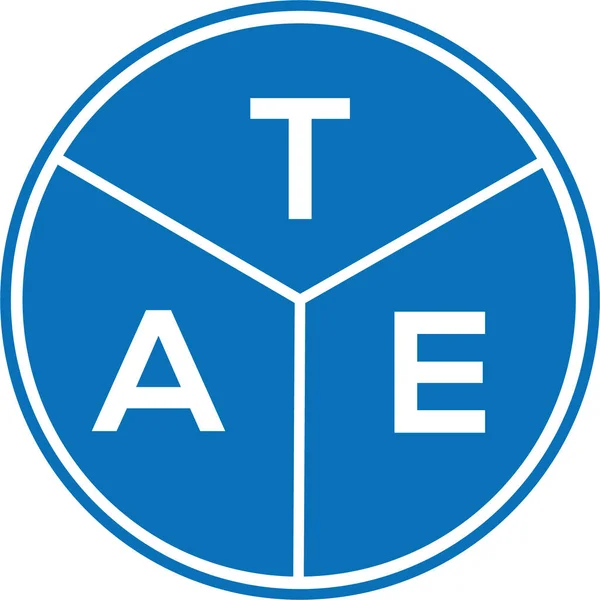 Tae Letter Logo Design Auf Weißem Hintergrund Tae Kreative Initialen — Stockvektor