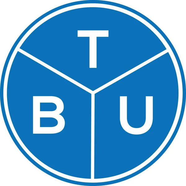 白を基調としたTbuレターロゴデザイン Tbuクリエイティブイニシャルレターロゴコンセプト Tbuレターデザイン — ストックベクタ