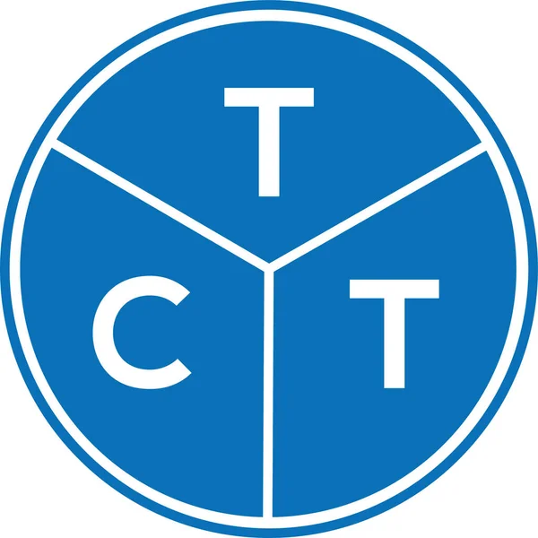 Tct Brev Logotyp Design Vit Bakgrund Tct Kreativa Initialer Brev — Stock vektor