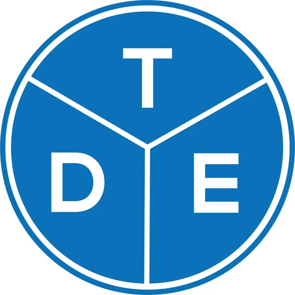 Tde Bokstäver Logotyp Design Vit Bakgrund Tde Kreativa Initialer Brev — Stock vektor