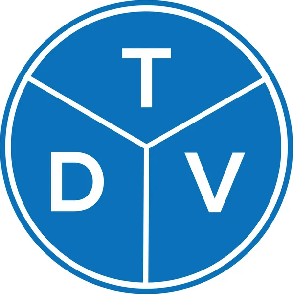Diseño Del Logotipo Letra Tdv Sobre Fondo Blanco Tdv Iniciales — Archivo Imágenes Vectoriales