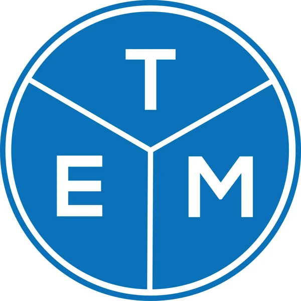 Tem Letter Logo Design White Background Tem Creative Initials Letter — Stock Vector