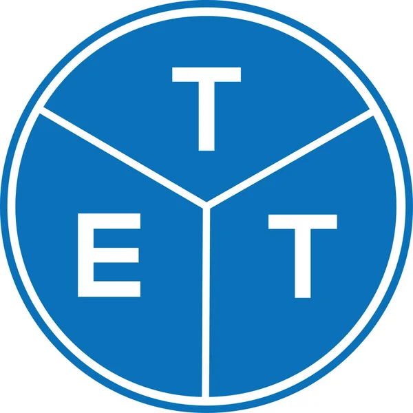 Tet Brev Logotyp Design Vit Bakgrund Tet Kreativa Initialer Brev — Stock vektor