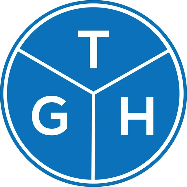 Beyaz Arka Planda Tgh Harfi Logo Tasarımı Yaratıcı Harflerin Baş — Stok Vektör