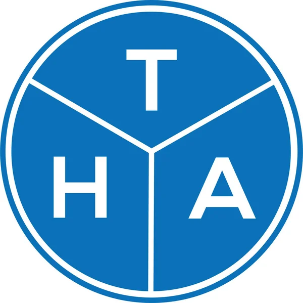 Beyaz Arka Planda Tha Harf Logosu Tasarımı Yaratıcı Bir Harf — Stok Vektör