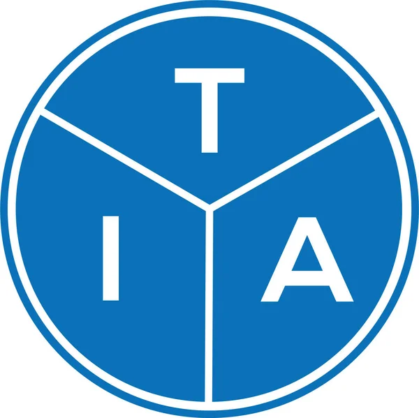 Tia Letter Logo Design Auf Weißem Hintergrund Die Kreativen Initialen — Stockvektor