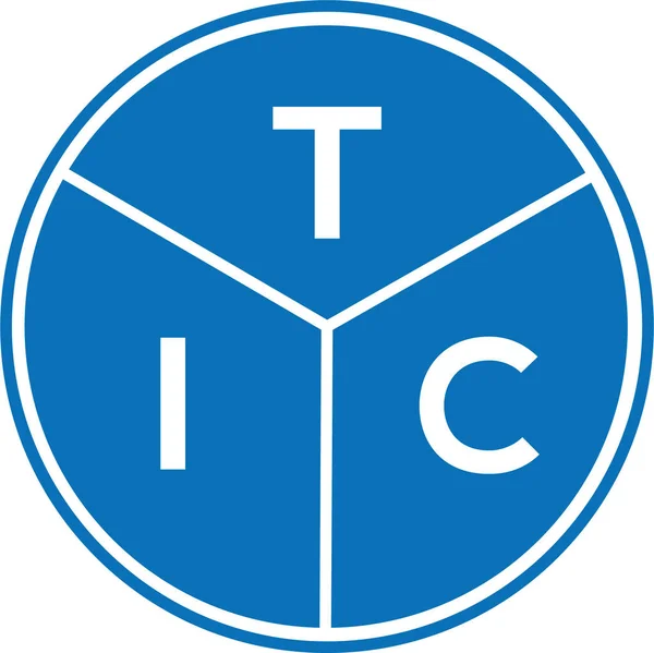 Tic Bokstav Logotyp Design Vit Bakgrund Tic Kreativa Initialer Brev — Stock vektor