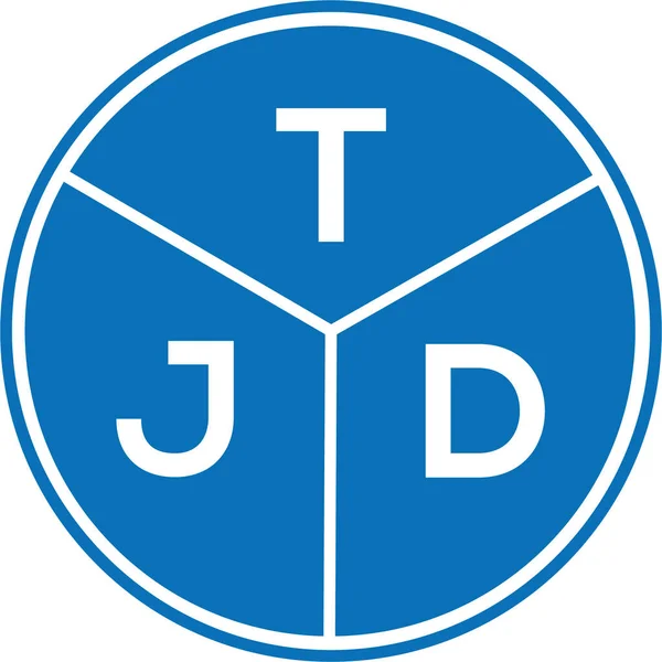 Дизайн Логотипу Літери Tjd Білому Тлі Тдд Креативні Ініціали Концепції — стоковий вектор